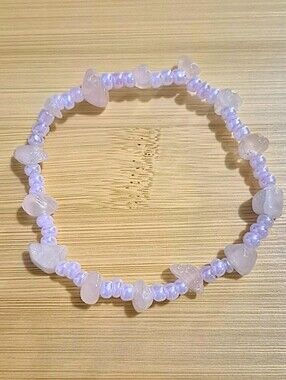 Handmade Rose Quartz Gemstone Bracelet
